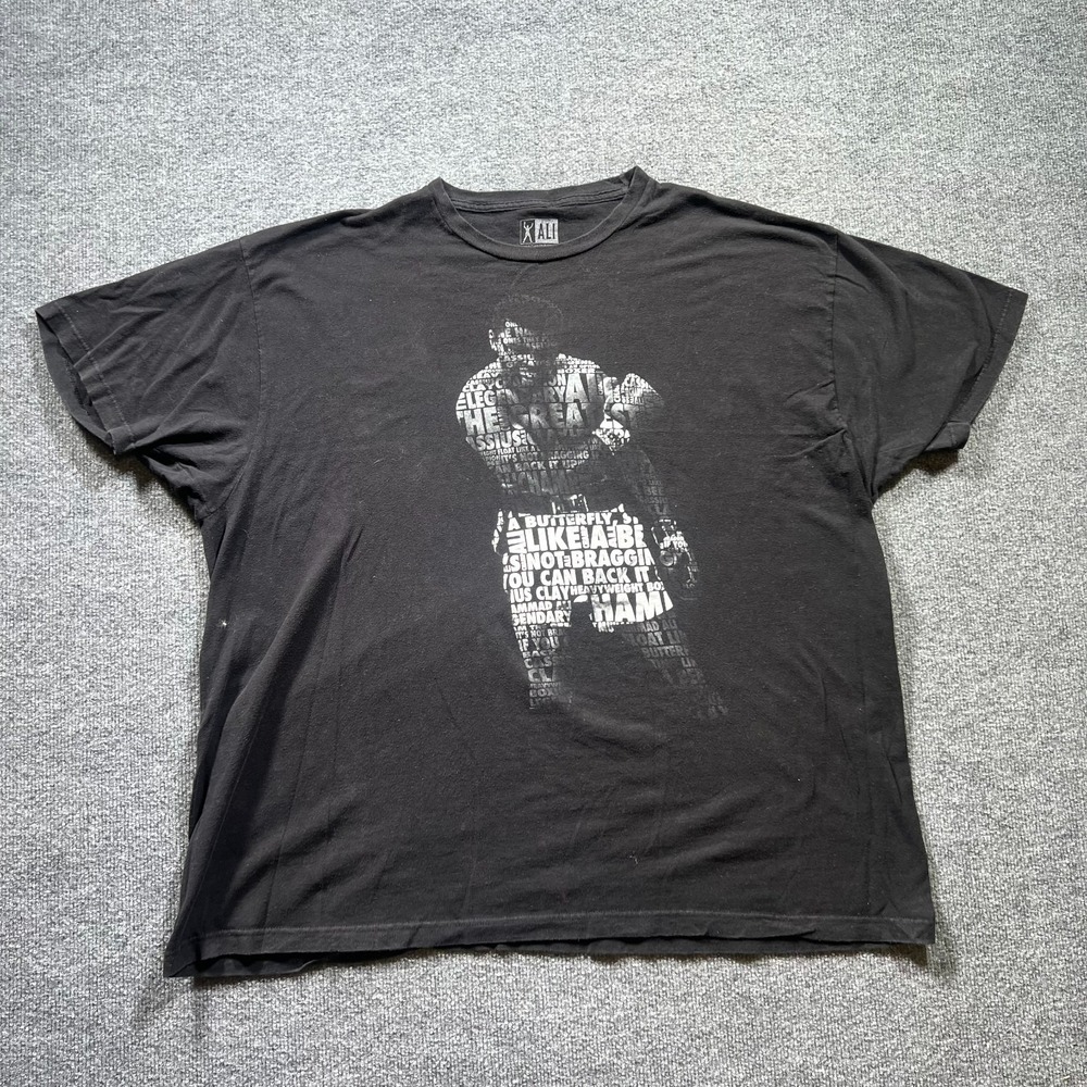 Ali Muhammad Ali Graphic T-Shirt Mens 3XL Black Cotton Streetwear Short Sleeve